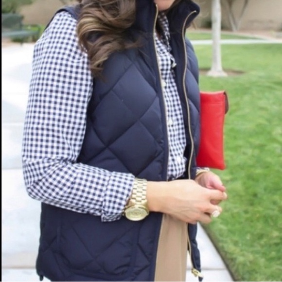 ❤️ J CREW Mercantile Quilted Puffer Vest Primaloft Navy Womens Xsmall EUC - Picture 12 of 12